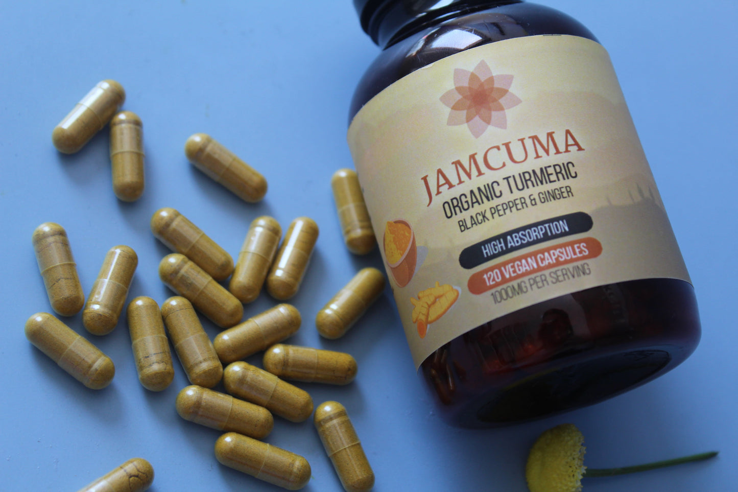 Kurkuma capsules met gember en zwarte peper - JamCuma