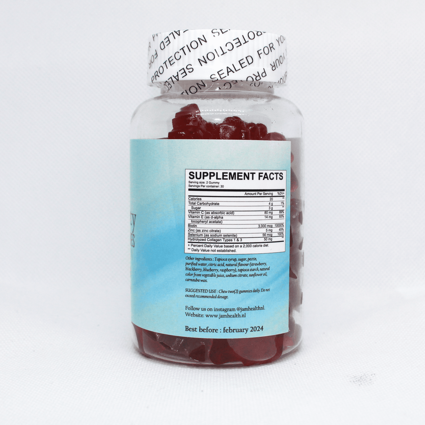 JamBeauty haarvitamines -  natuurlijke supplement voor haar, huid & nagel - 60 hair gummies - Jam Health