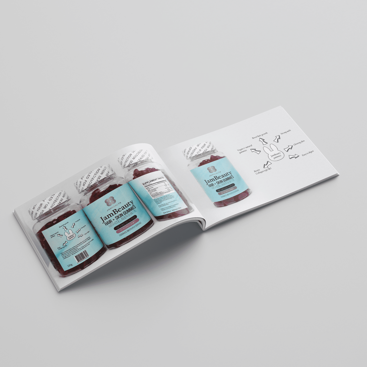 JamBeauty haarvitamines -  natuurlijke supplement voor haar, huid & nagel - 60 hair gummies - Jam Health