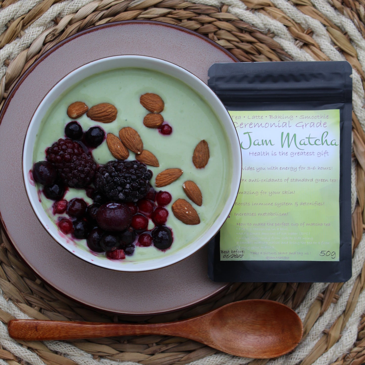 Biologische Matcha Poeder - Sealverpakking 50g - Ceremonial grade matcha thee - JamMatcha - Jam Health