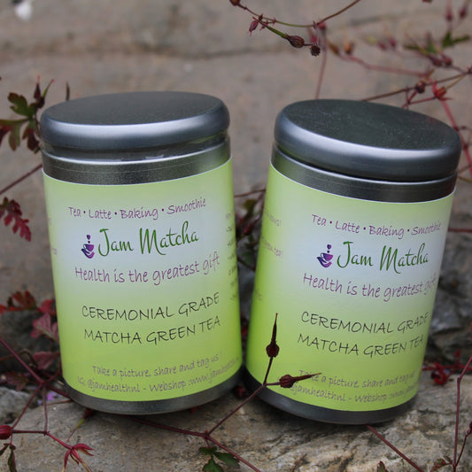 Biologische Matcha Poeder - Blik 100g - Ceremonial grade matcha thee - JamMatcha - Jam Health