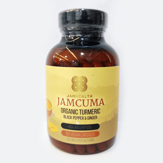 JamCuma kurkuma capsules - met gember en zwarte peper - hoge opname - 1000mg vegicaps - Jam Health