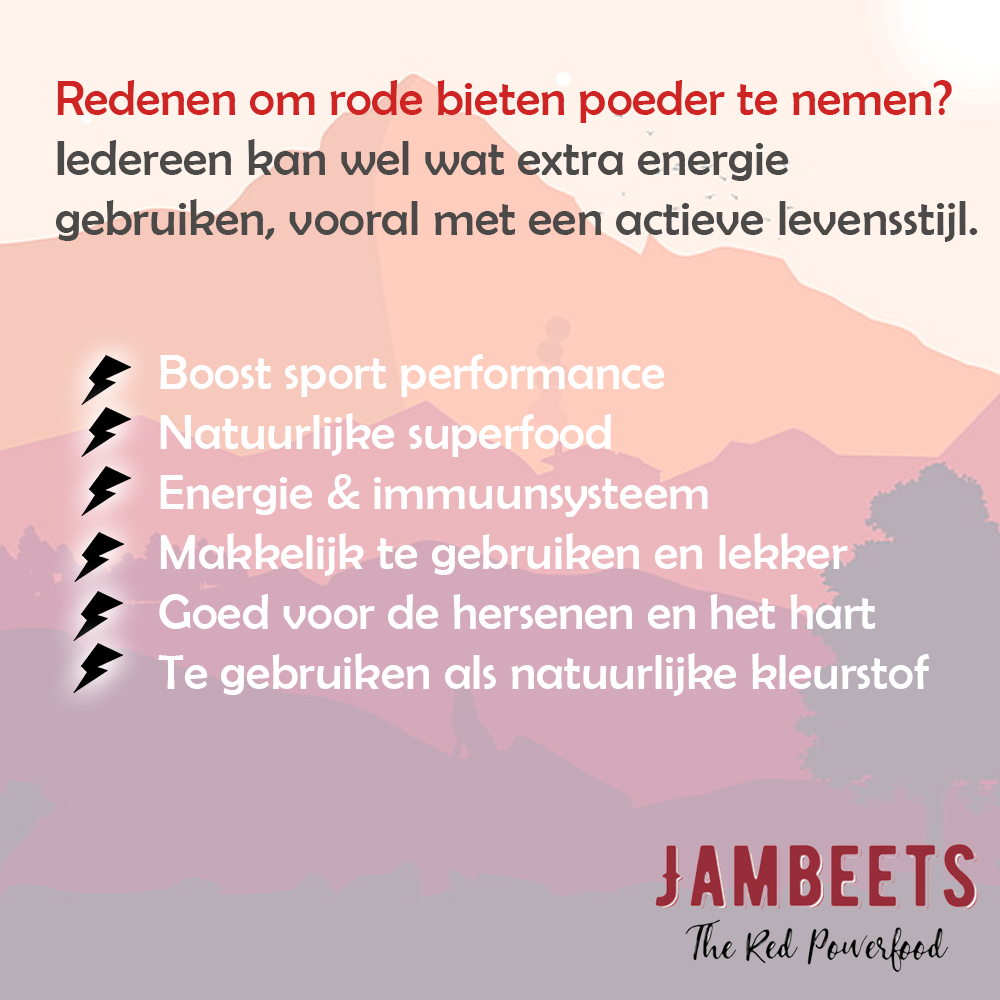 JamBeets - Rode bieten poeder - beetroot powder 200 gram - Jam Health